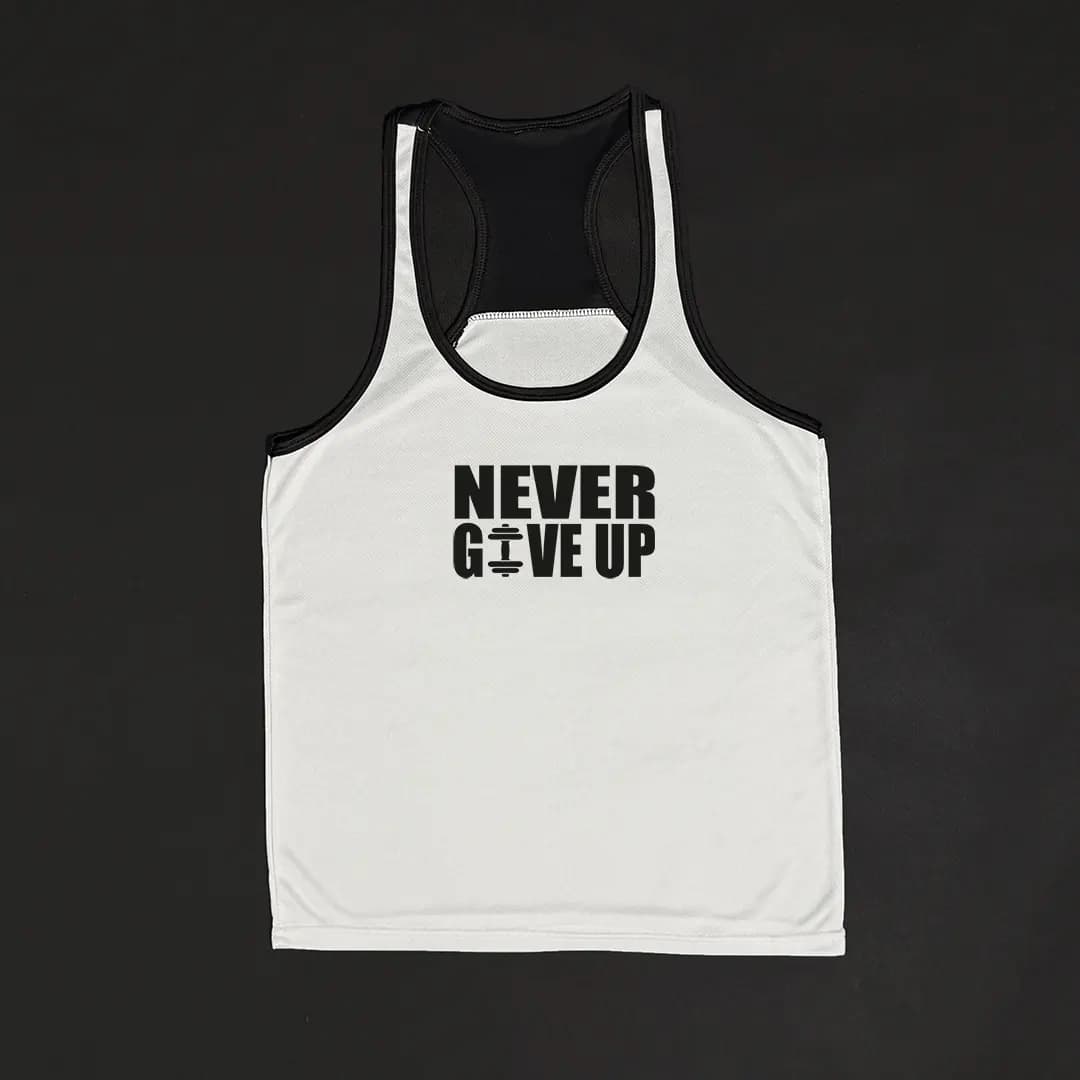 رکابی (تاپ) ورزشی|بدنسازی مدل NEVER GIVE UP — تصویر ۲