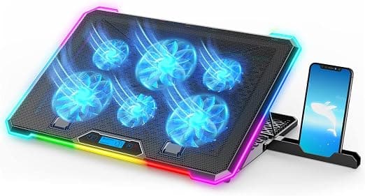 کول‌پد گیمینگ ICE COOREL مدل RGB شش فن | ICE COOREL RGB Laptop Cooling Pad 6 Fans