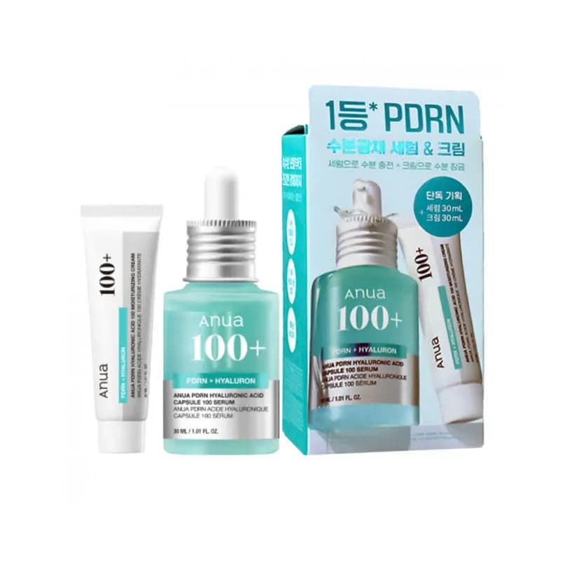 ست سرم و کرم آبرسان آنوا PDRN Hyaluronic Acid 100 | Anua PDRN + Hyaluron
