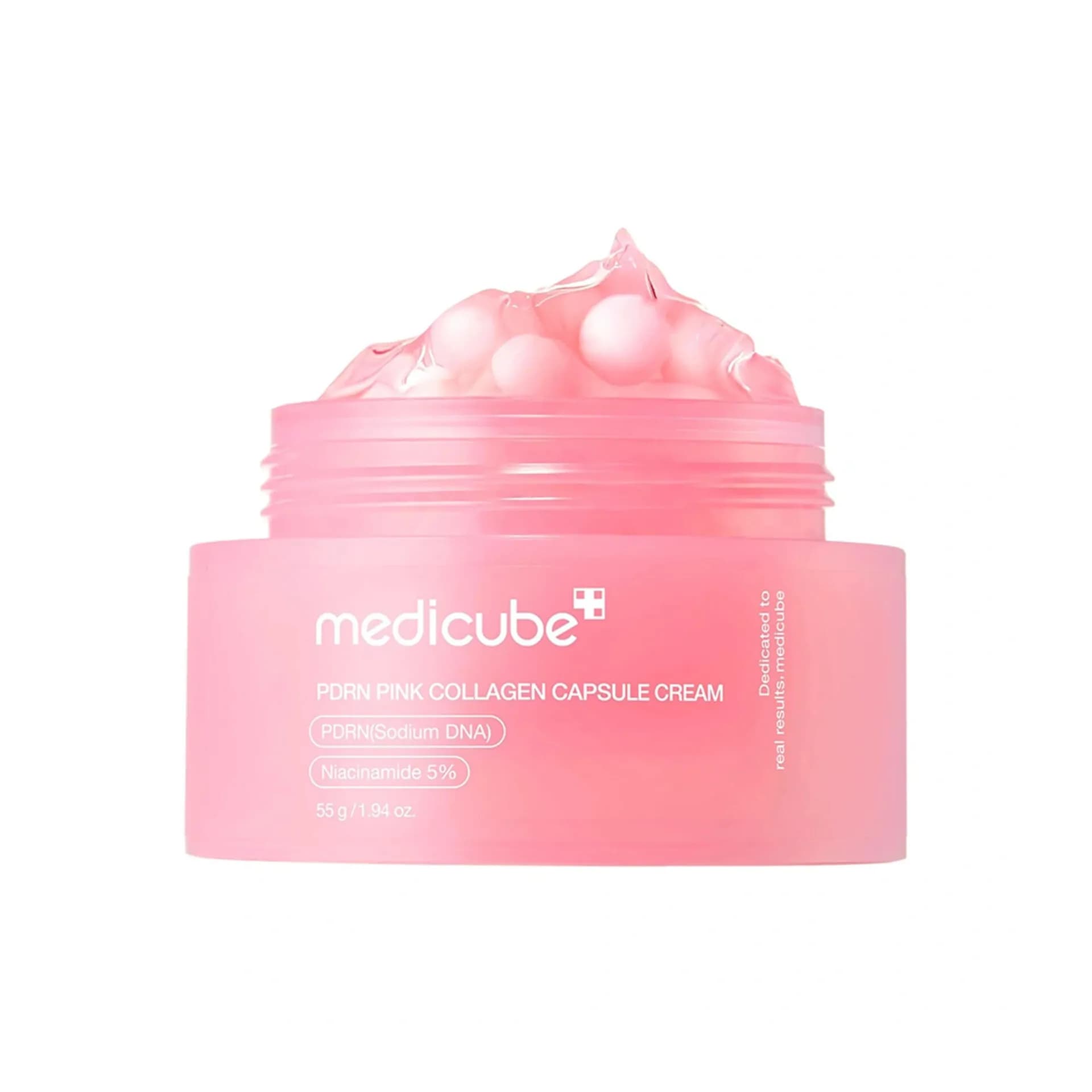 کرم کپسولی PDRN و کلاژن صورتی مدی کیوب 55 گرم | Medicube PDRN Pink Collagen Capsule Cream