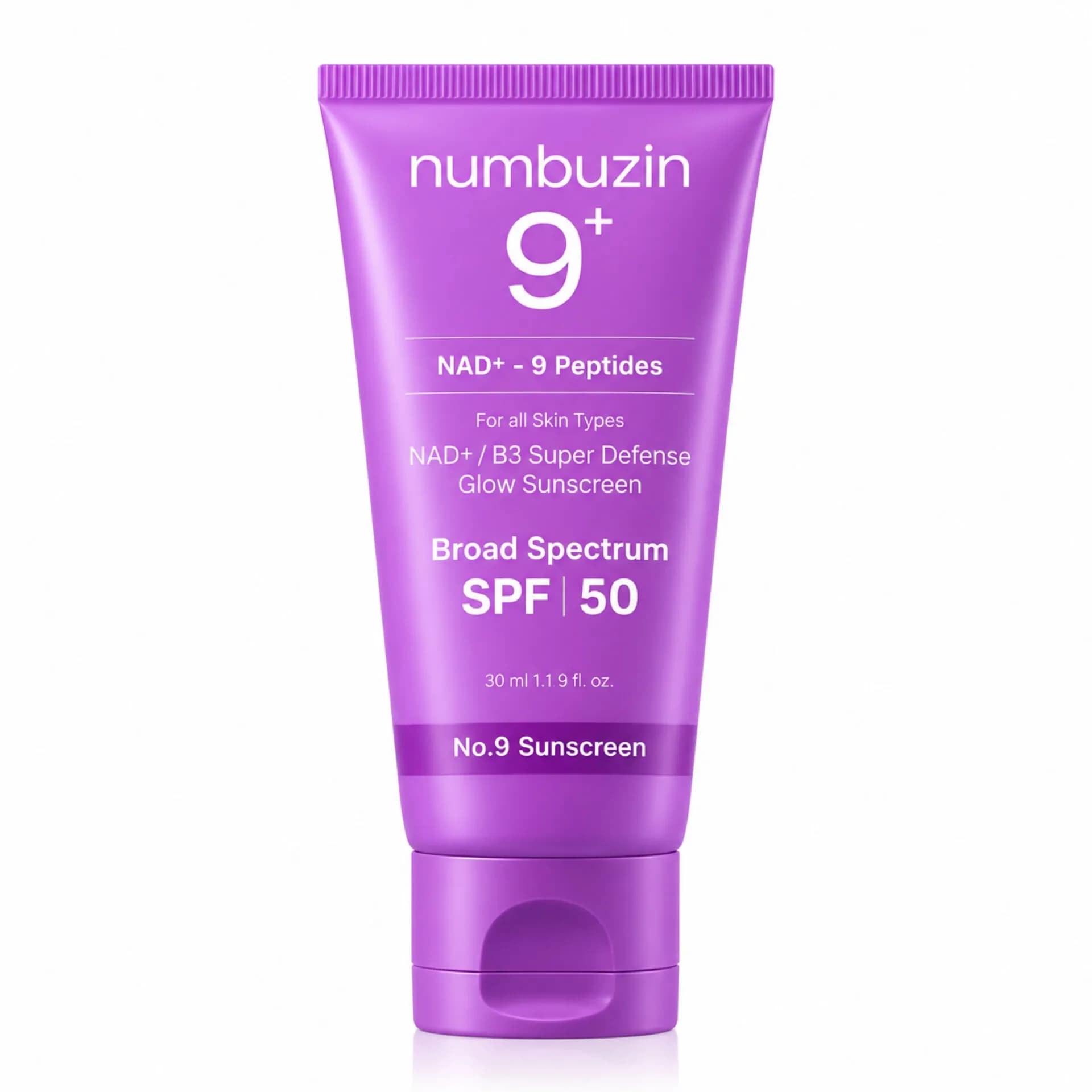 ضدآفتاب نامبوزین شماره 9 NAD+ BIO SPF50 حجم 50 میل | numbuzin No.9 Super Defense Glow Sunscreen