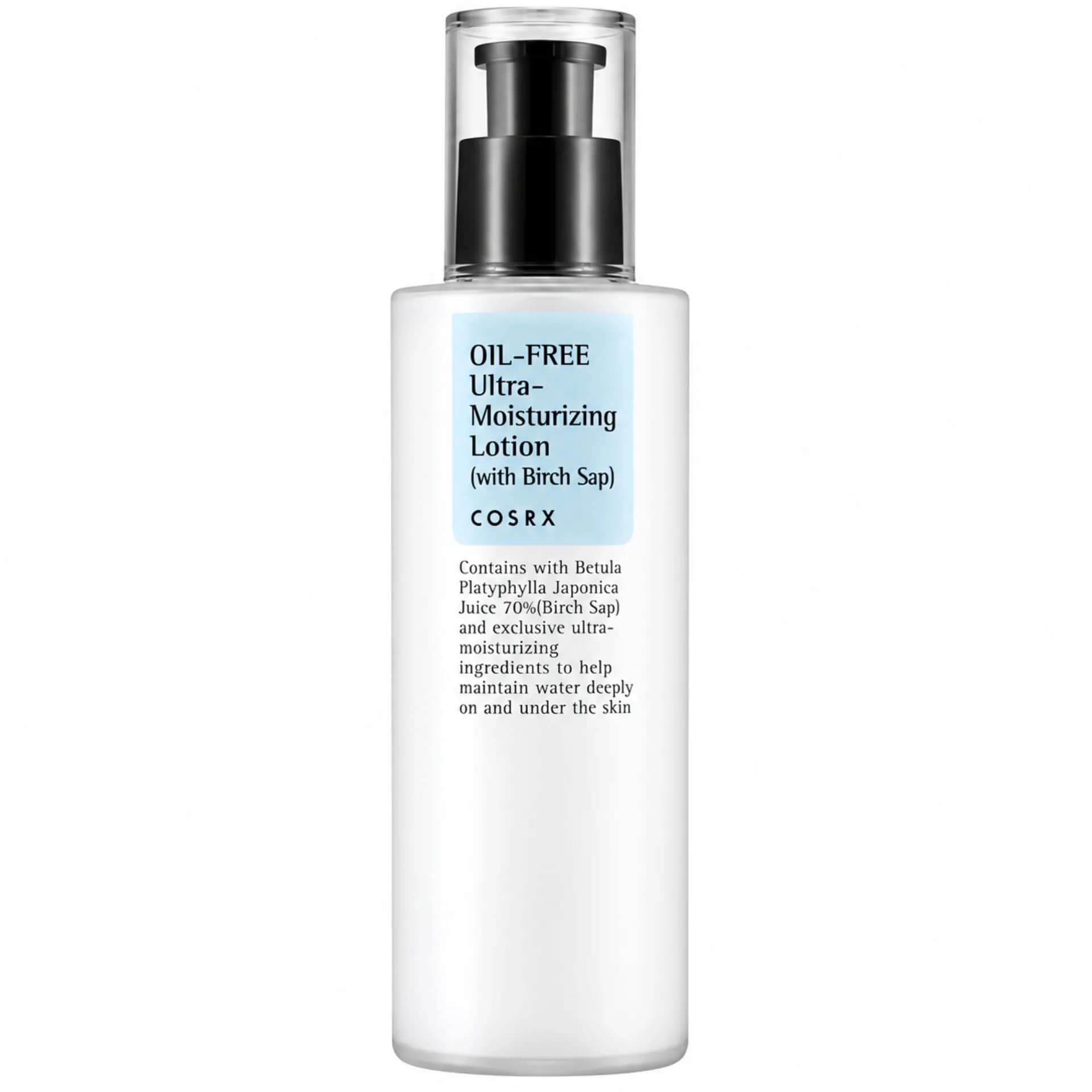 لوسیون آبرسان بدون چربی کوزارکس با شیره توس حجم 100 میل | COSRX Oil-Free Ultra-Moisturizing Lotion