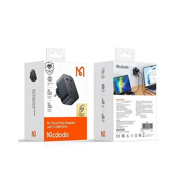 مبدل برق و شارژر دیواری مک دودو Mcdodo CP-0750 توان 20 وات — تصویر ۸
