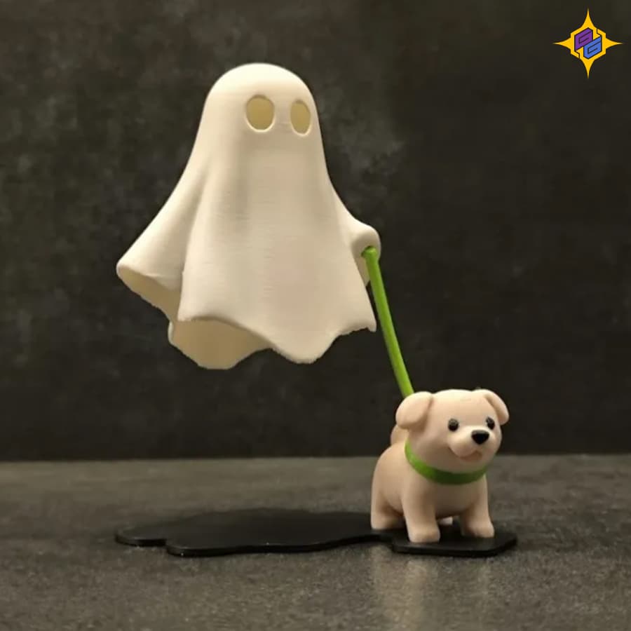 مجسمه دکوری شبح و سگ | Ghost with a Dog on a Walk Decor — تصویر ۴