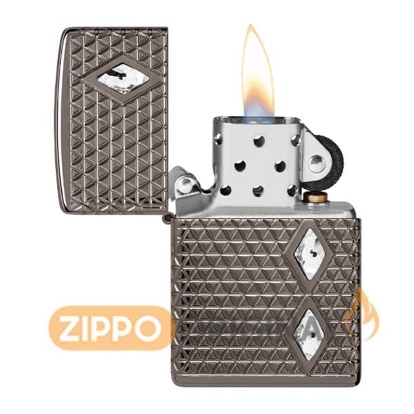 زیپو اصل کد 46316 Diamond Pattern Armor® Black Ice — تصویر ۶