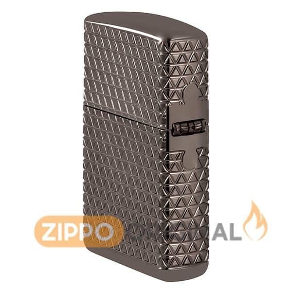 زیپو اصل کد 46316 Diamond Pattern Armor® Black Ice — تصویر ۲