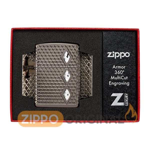 زیپو اصل کد 46316 Diamond Pattern Armor® Black Ice — تصویر ۸