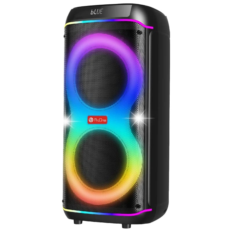 پارتی باکس اسپیکر پرووان PSB4976 | توان 80 وات، RGB به همراه میکروفون بی‌سیم