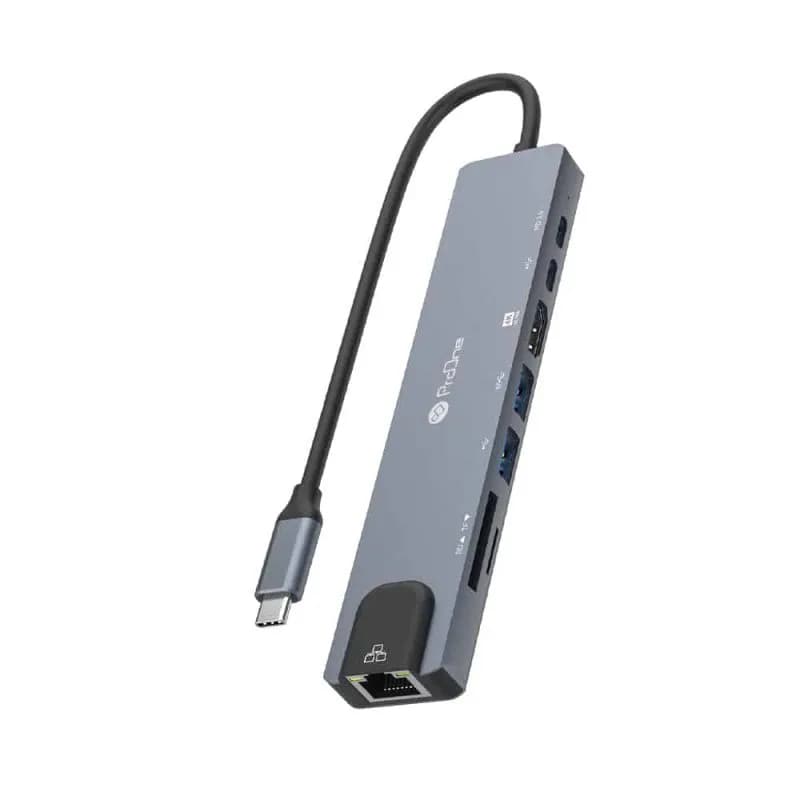 هاب USB-C پرووان PHU595 | مبدل 8 پورت Type-C