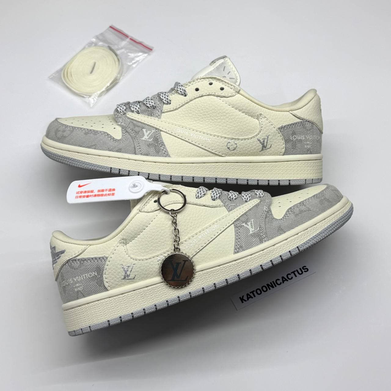 نایک ایر جردن وان لو تراویس اسکات لویی ویتون NIKE AIR JORDAN 1 LOW TRAVIS SCOTT X LOUIS VUITTON