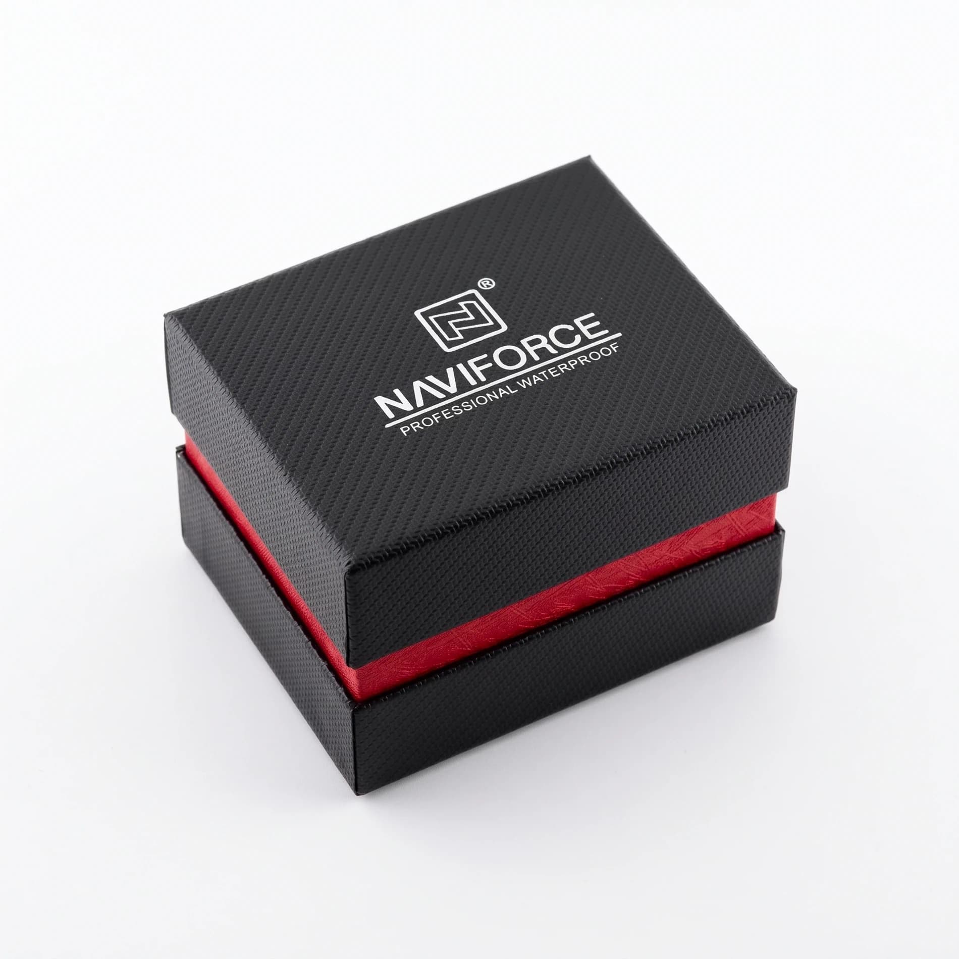 ساعت مچی مردانه ناوی فورس مدل NF8080 کرنوگراف بند رابر مشکی صفحه مشکی ذغالی — تصویر ۷