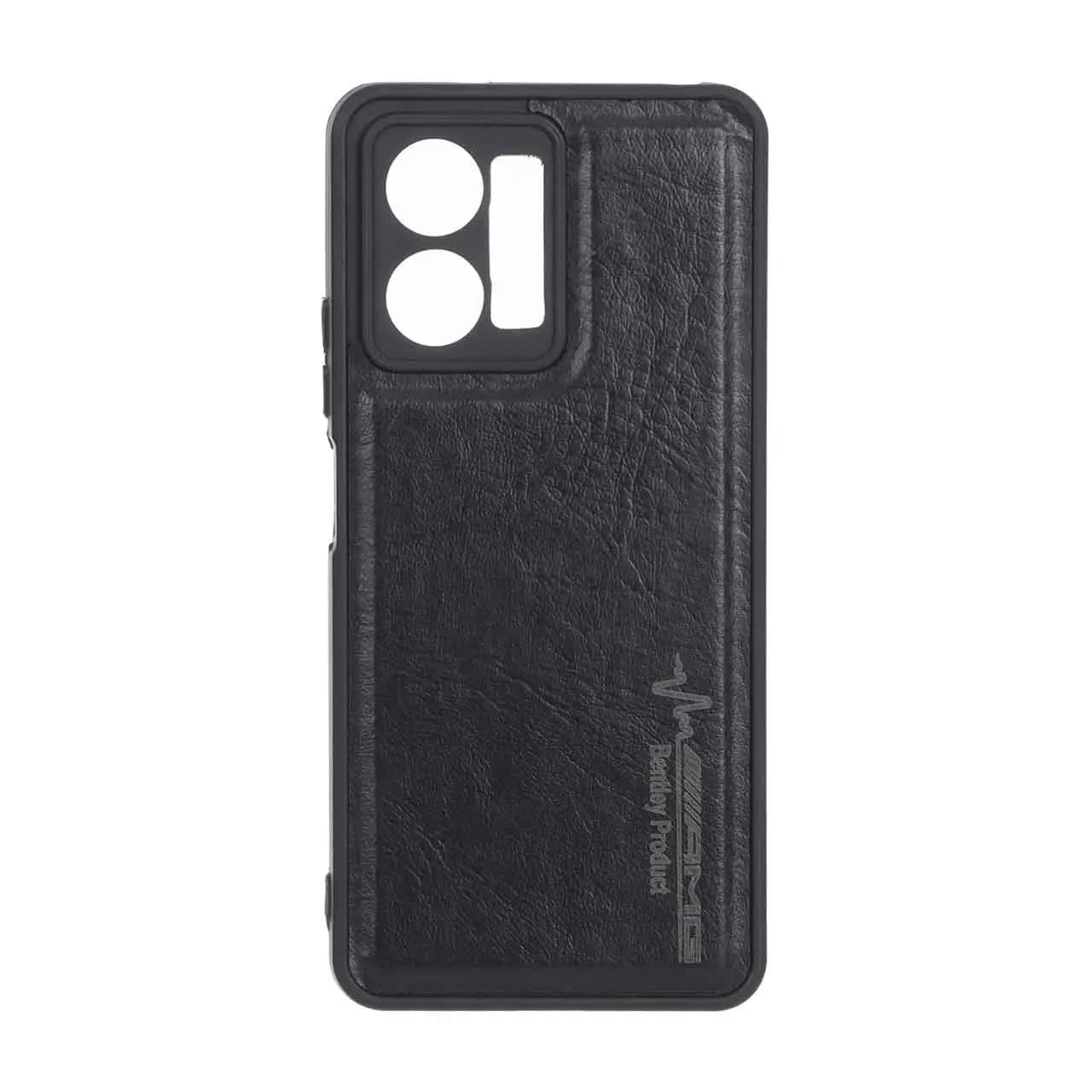 قاب طرح چرم AMG محافظ لنزدار Xiaomi Redmi Note 12 4G – مشکی