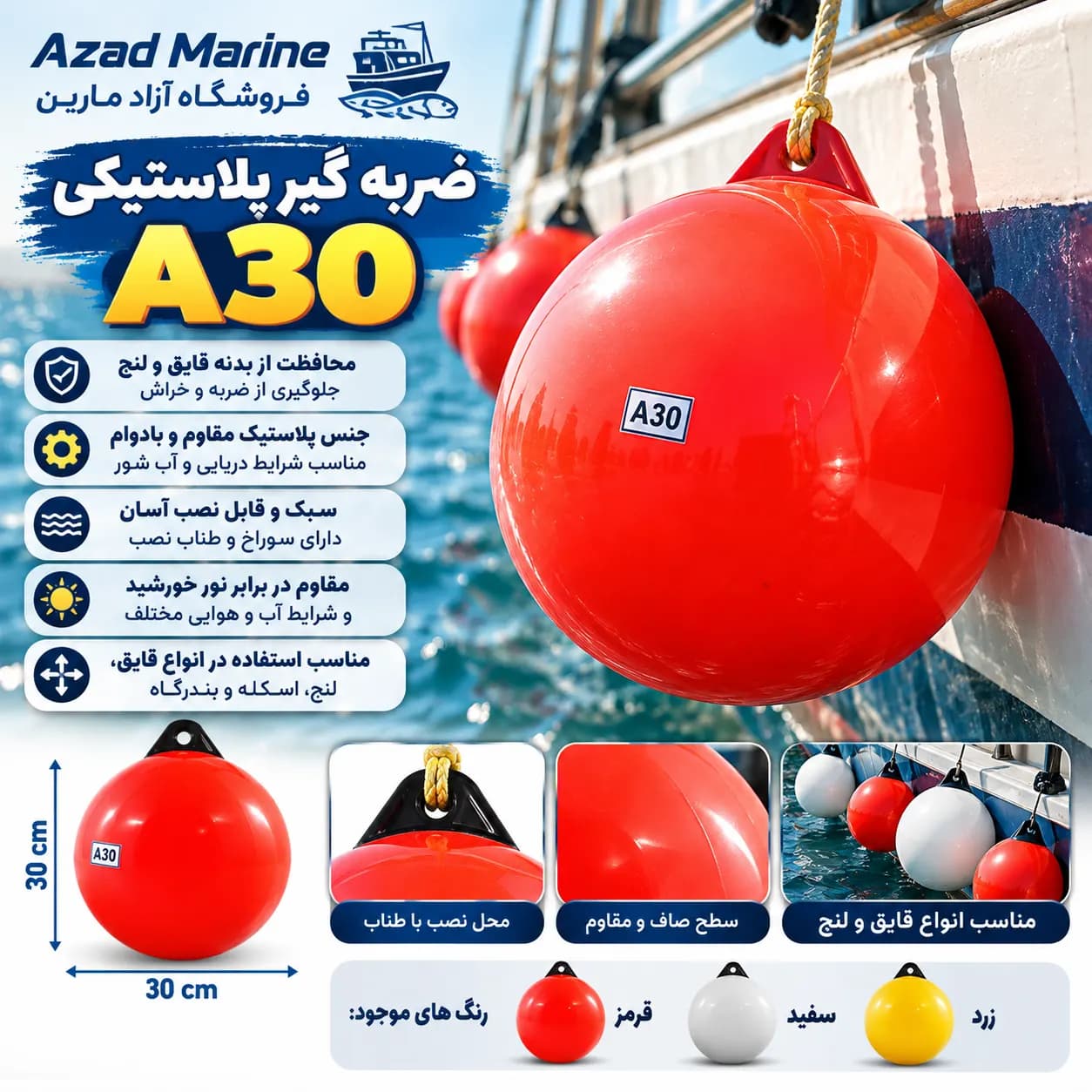 ضربه گیر پلاستیکی A30