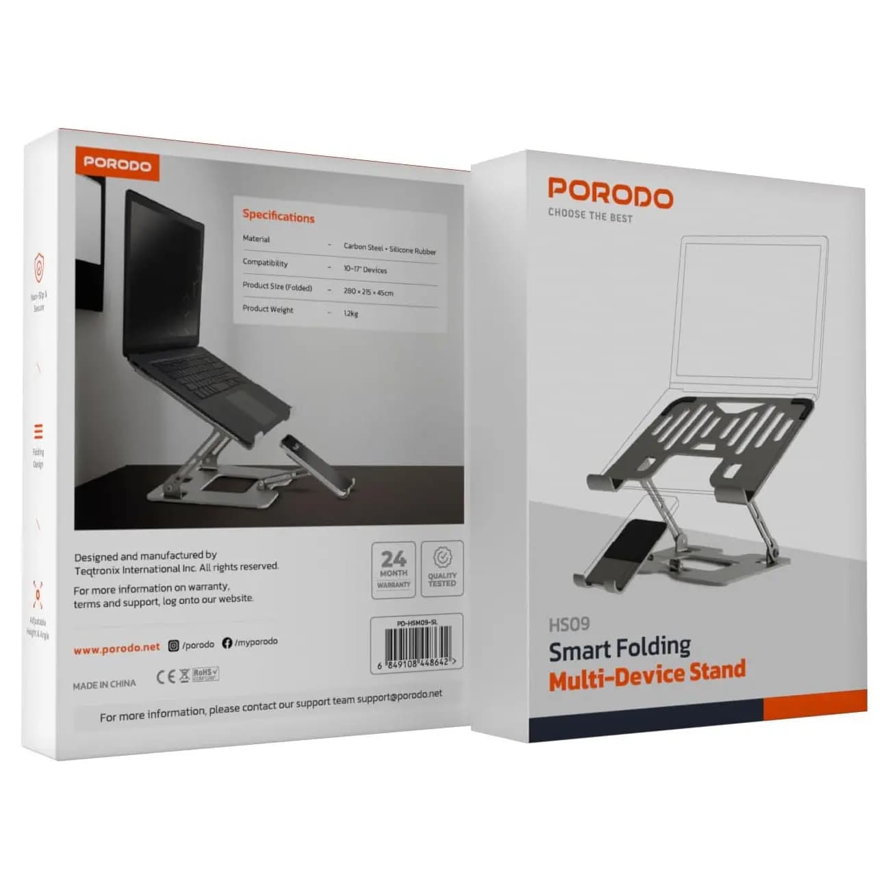 پایه نگهدارنده تاشو لپ‌تاپ و موبایل پرودو مدل PDHSM09SL — تصویر ۴