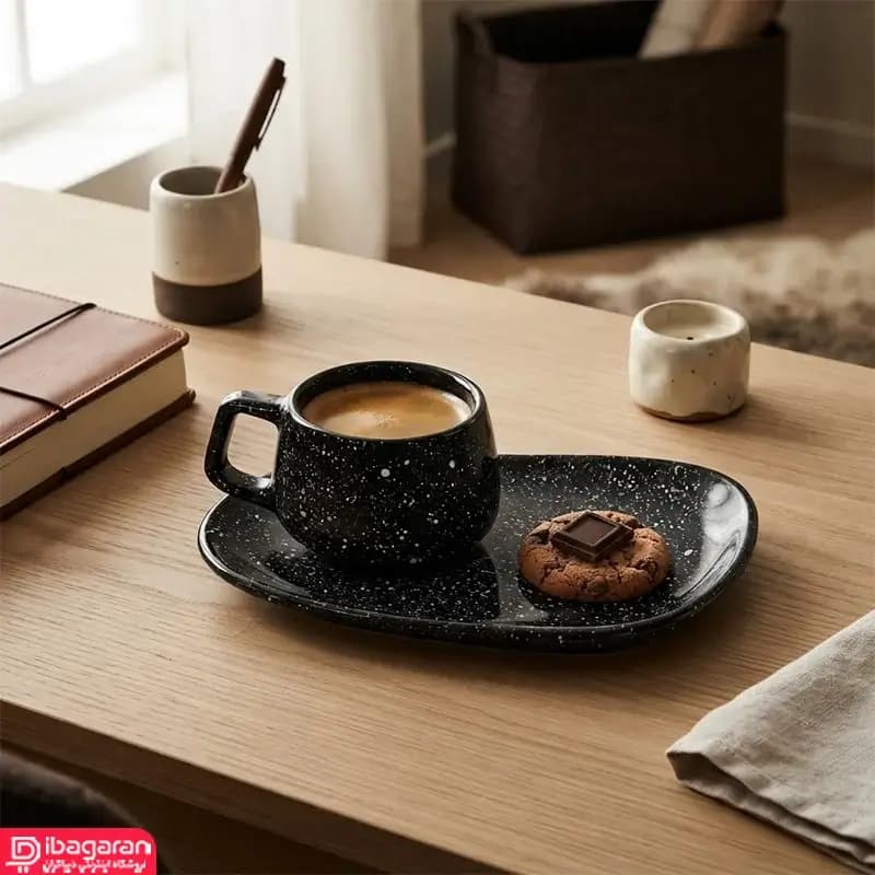 فنجان لاته خوری زیره دار ماربل — تصویر ۷