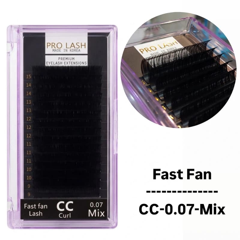 پالت مژه پرولش Pro Lash Fast Fan 0.07 CC-Mix