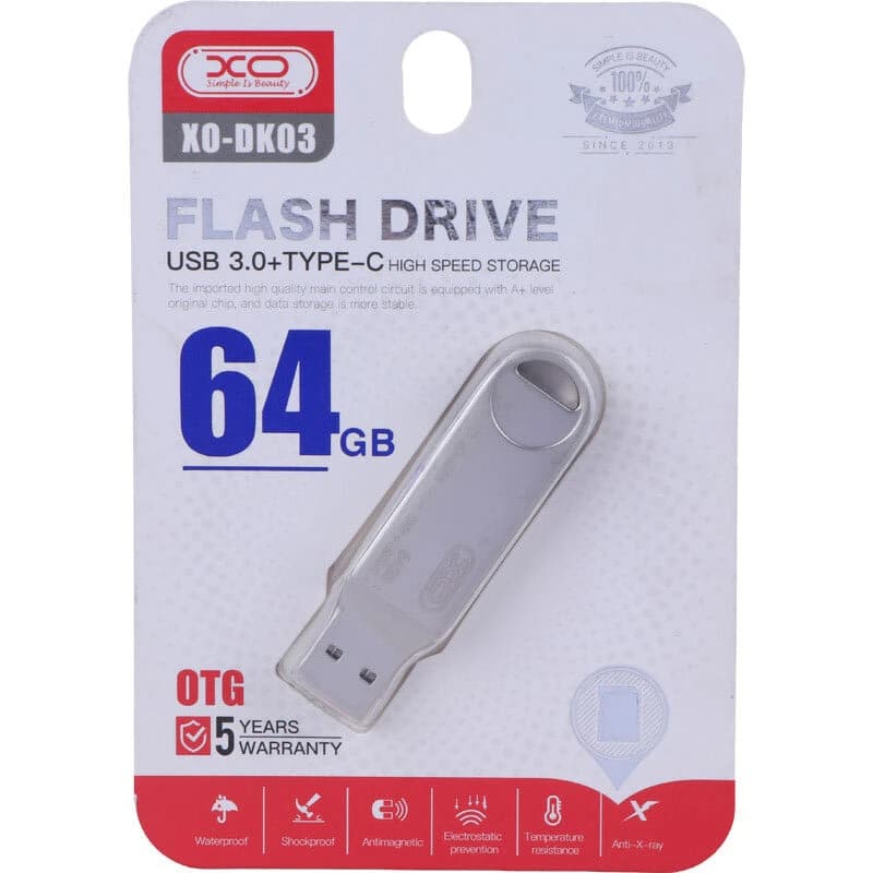 فلش مموری 64 گیگ ایکس او مدل XO-DK03 OTG Type-C — تصویر ۴
