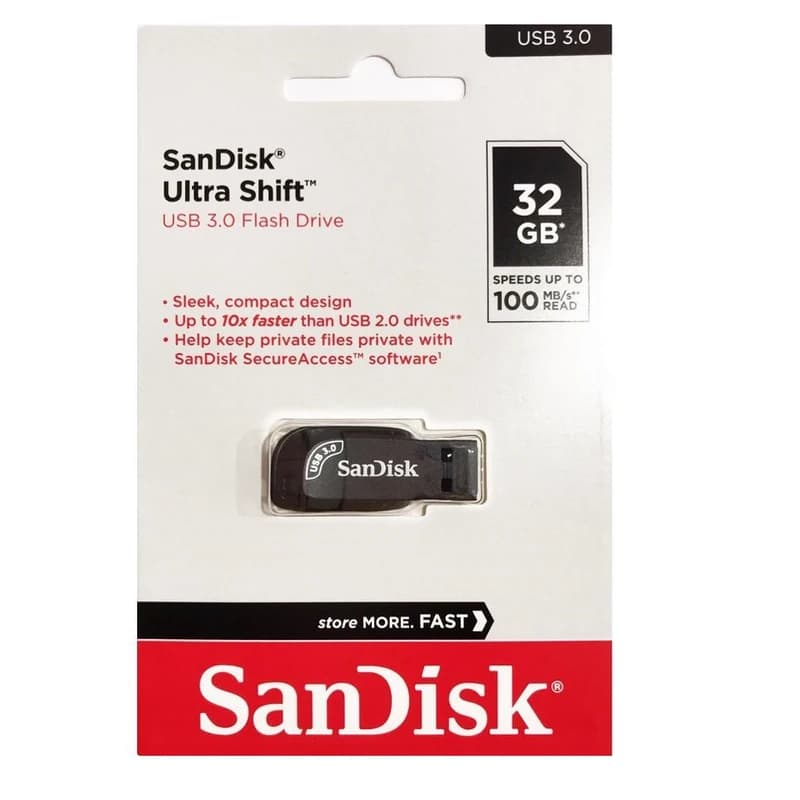 فلش مموری 32 گیگ سن دیسک مدل Ultra Shift CZ410 — تصویر ۲