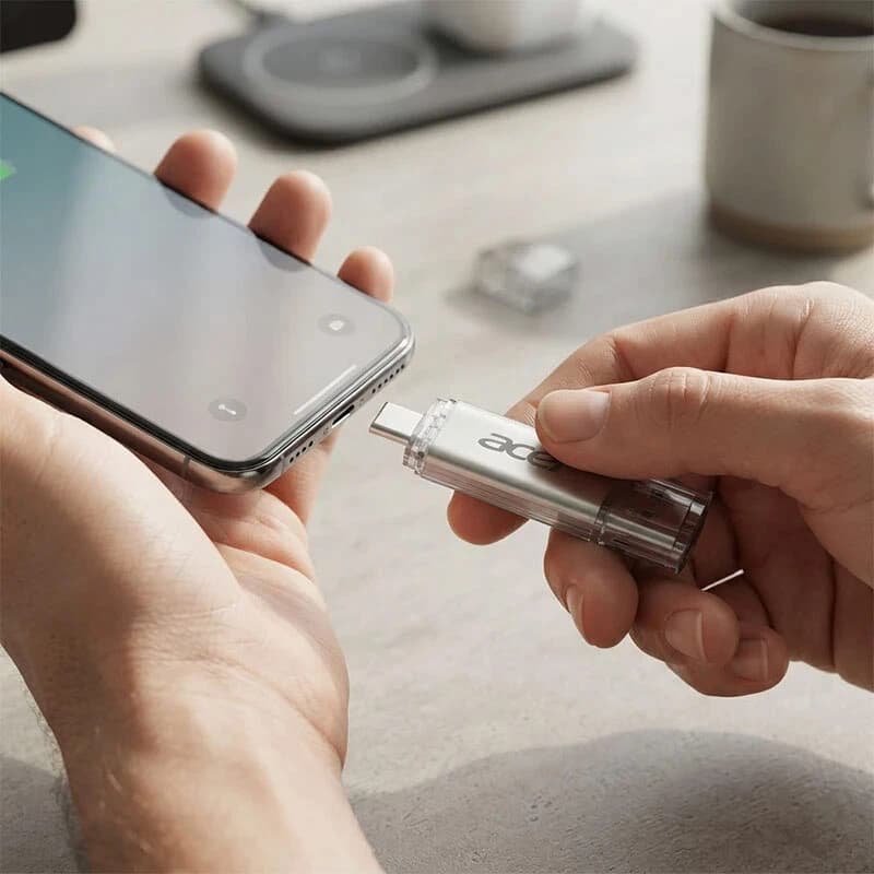 فلش مموری 32 گیگ ایسر مدل UT300 OTG Type-C — تصویر ۲
