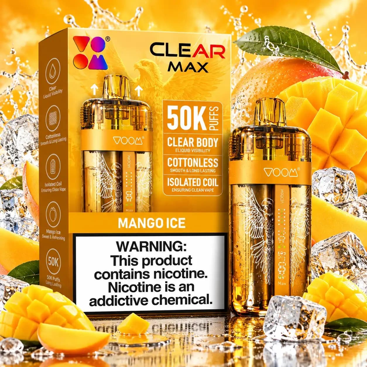 طعم انبه یخ VOOM Clear Max Mango Ice