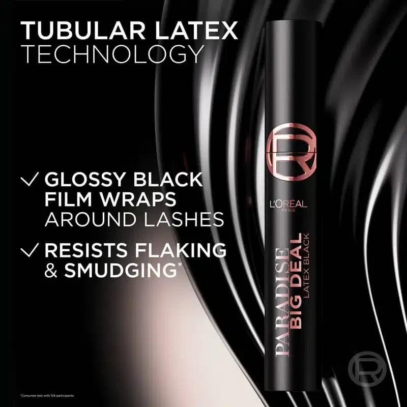 ریمل حجم‌ دهنده و بلند کننده لورآل Loreal مدل Paradise Big Deal رنگ Latex Black — تصویر ۳