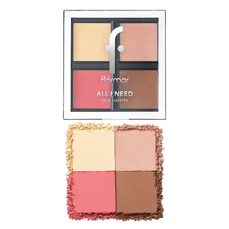 پالت آرایش صورت ۴ کاره فلورمار Flormar مدل All I Need Face Palette