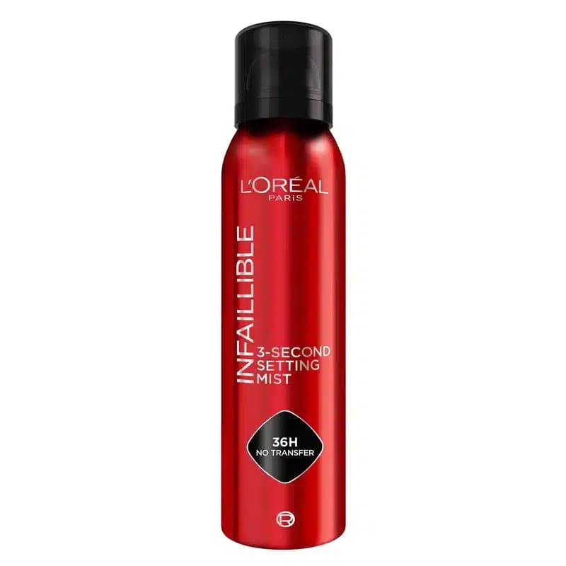 اسپری فیکس و تثبیت‌ کننده آرایش 36 ساعته لورآل Loreal مدل Infallible 3-Second Setting Mist (150 میل)