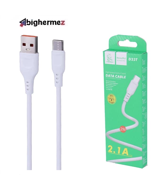 کابل شارژ TYPE-C دنمن مدل D23T طول 2 متر