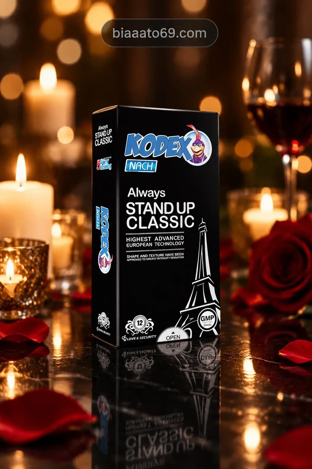 کاندوم کدکس مدل استند آپ کلاسیک (Kodex Always Stand Up Classic) بسته ۱۲ عددی