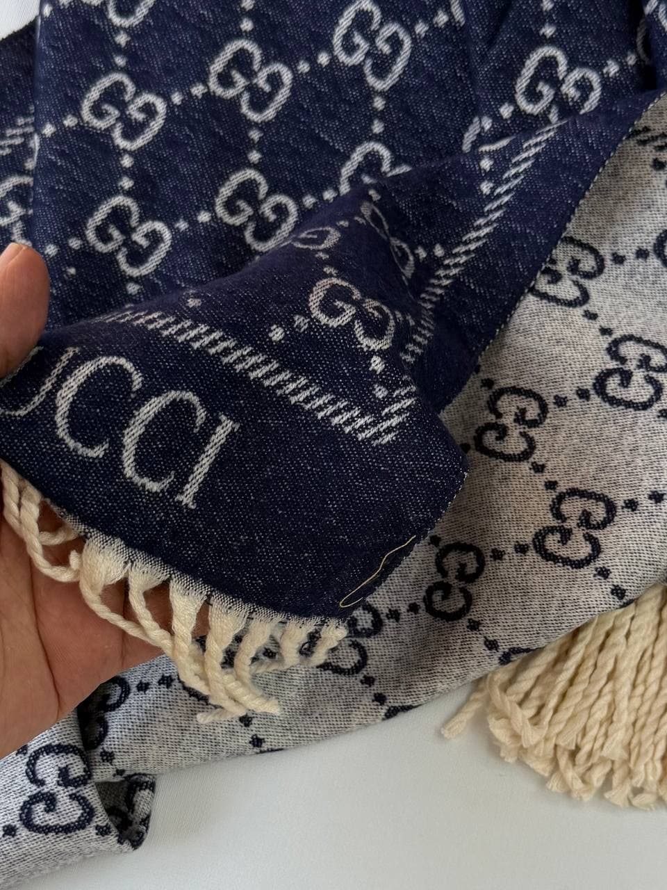 شال موهر گوچی دو رو مسترکوالیتی وارداتی کد ۳40 — تصویر ۵
