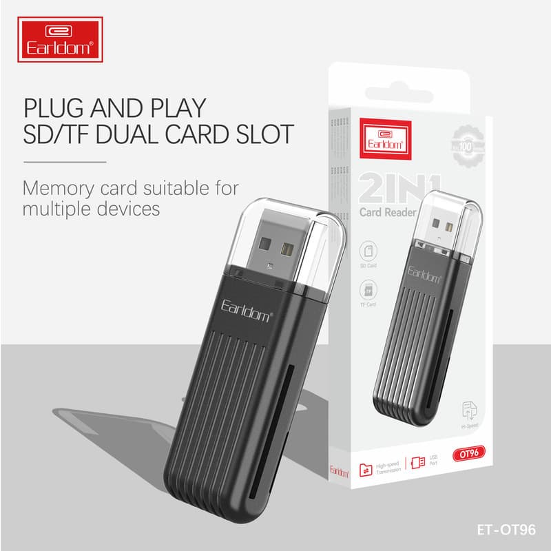 کارتخوان ارلدام مدل 2IN1 Card Reader OT96 — تصویر ۹