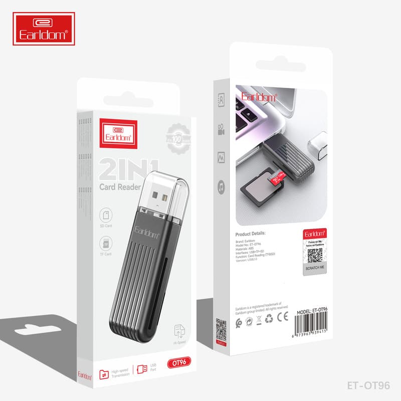 کارتخوان ارلدام مدل 2IN1 Card Reader OT96 — تصویر ۸