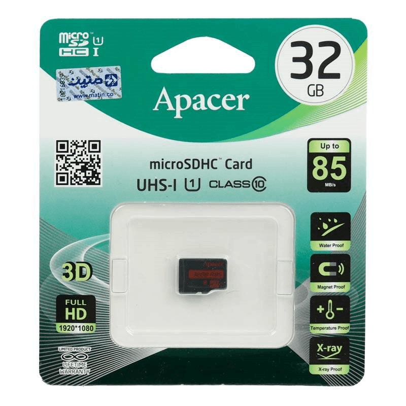 کارت حافظه MicroSDHC اپیسر کلاس 10 استاندارد UHS-I U1 سرعت 85MBps ظرفیت 32 گیگابایت