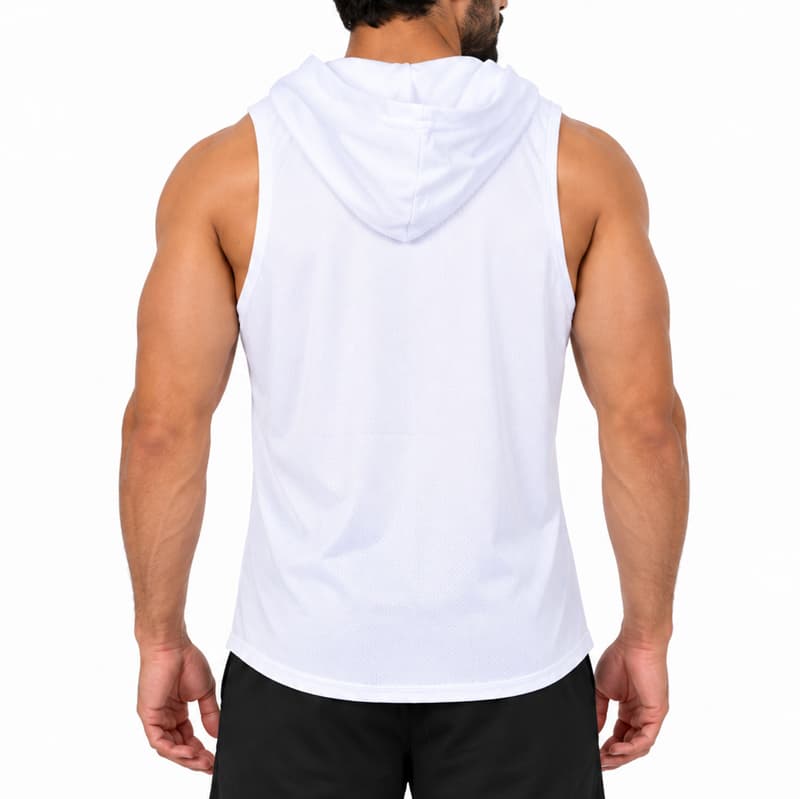 رکابی کلاهدار ورزشی مردانه نایک مدل DS-Dri Fit-5G0684 سفید — تصویر ۳