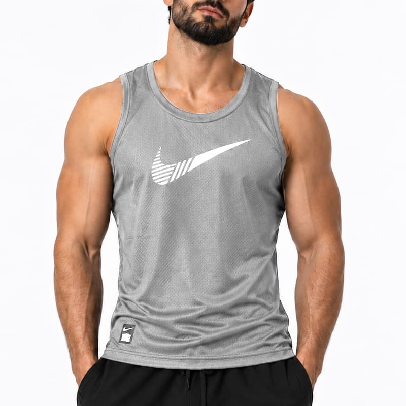 رکابی ورزشی مردانه نایک مدل DS-Dri Fit-5G0689 طوسی روشن