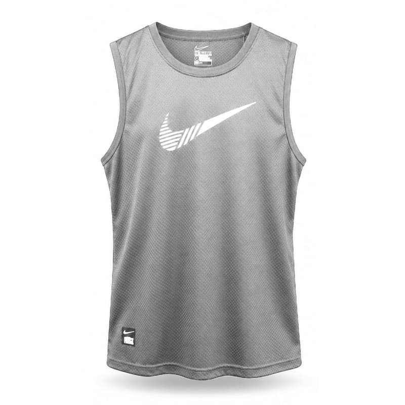 رکابی ورزشی مردانه نایک مدل DS-Dri Fit-5G0689 طوسی روشن — تصویر ۴