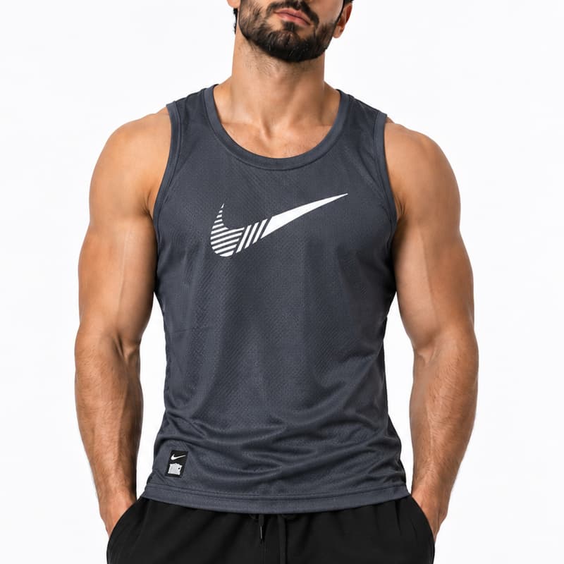 رکابی ورزشی مردانه نایک مدل DS-Dri Fit-5G0689 طوسی تیره