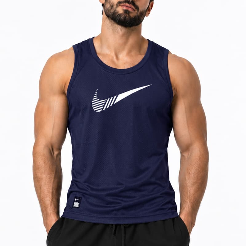 رکابی ورزشی مردانه نایک مدل DS-Dri Fit-5G0689 سرمه ای