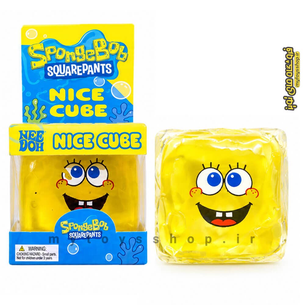 فیجت اسکویشی مکعبی باب اسفنجی سبز نیدو Nee Doh SpongeBob — تصویر ۴