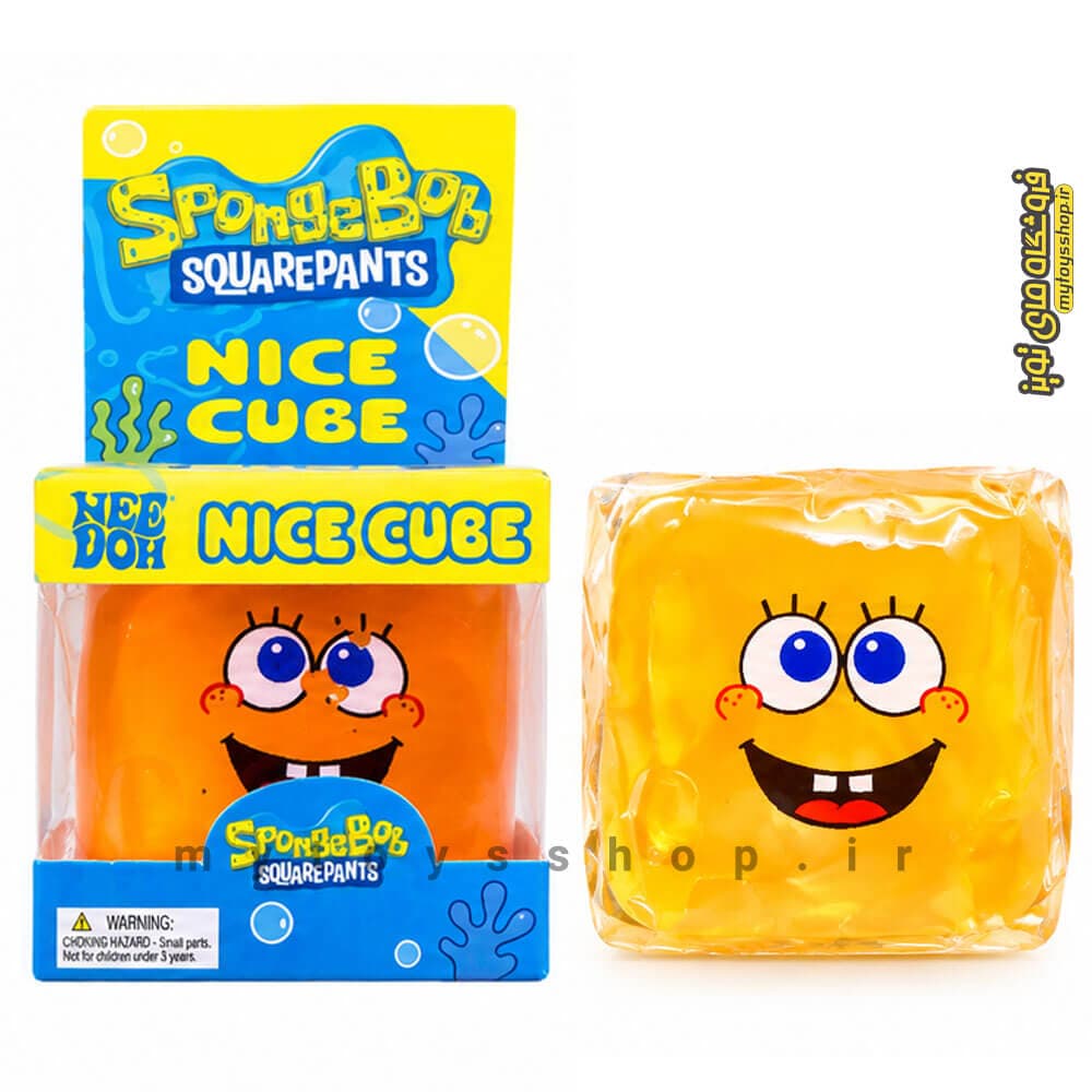 فیجت اسکویشی مکعبی باب اسفنجی سبز نیدو Nee Doh SpongeBob — تصویر ۲