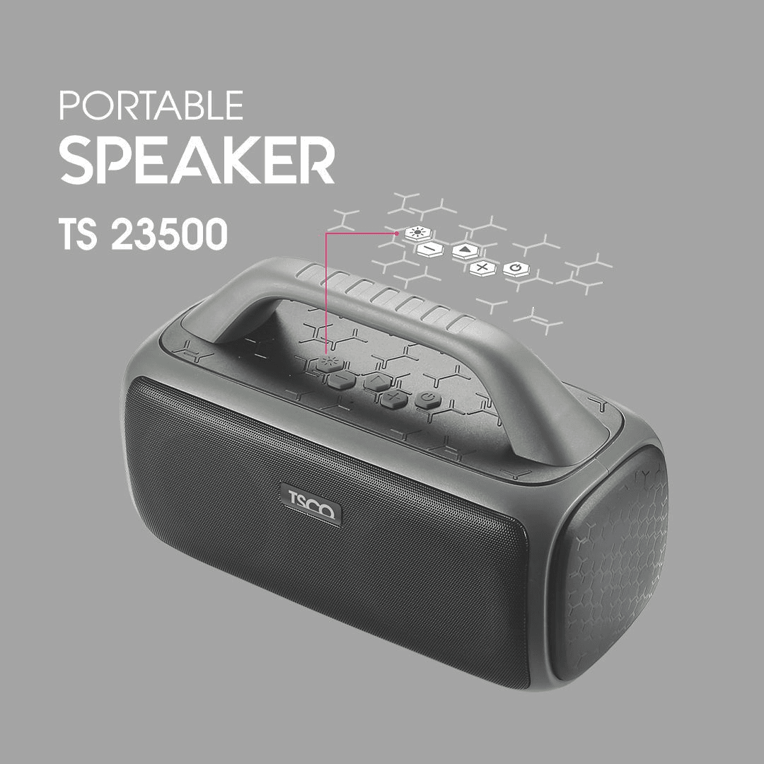 اسپیکر پرتابل تسکو TSCO مدل TS 23500 (50 وات RMS، بلوتوث 5.1، RGB) — تصویر ۴