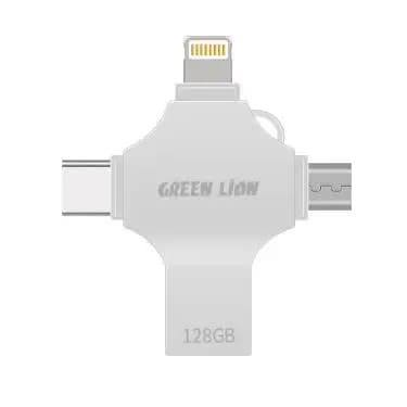 فلش درایو 4 در 1 گرین لاین Green Lion 4-in-1 USB Flash 128GB GN4IN1USB128SL — تصویر ۳