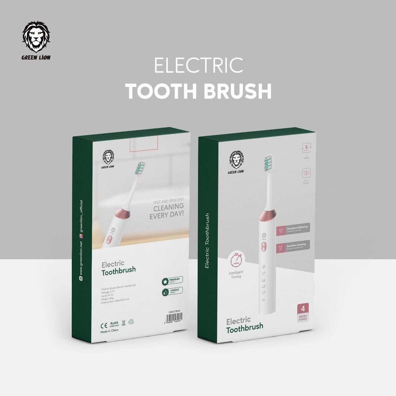 مسواک شارژی ۶۲۰۰۰ دور گرین لاین Green Lion Electric Tooth Brush — تصویر ۳