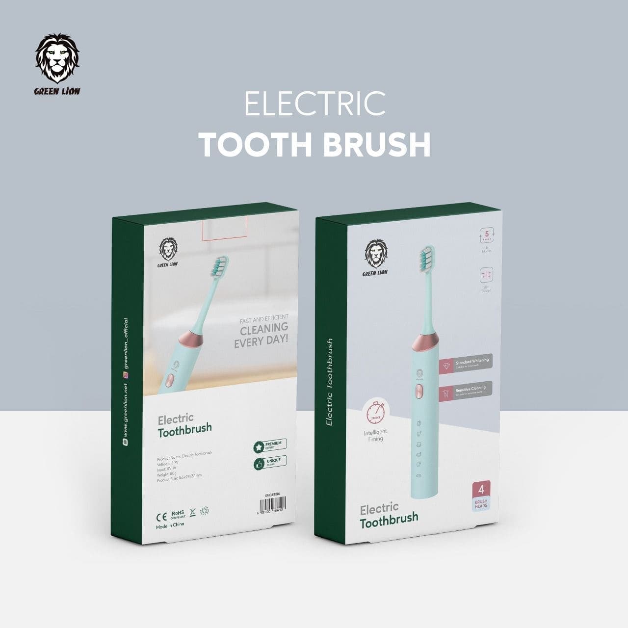 مسواک شارژی ۶۲۰۰۰ دور گرین لاین Green Lion Electric Tooth Brush — تصویر ۲