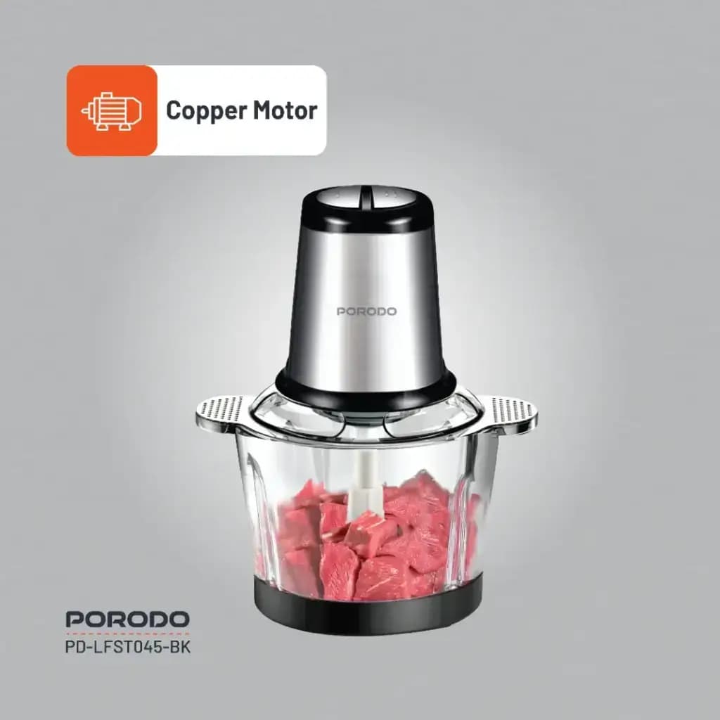 خردکن برقی و غذاساز ۳ لیتری پرودو Porodo Lifestyle Meat and Vegetable Electric Food Chopper PD-LFST045-BK — تصویر ۵