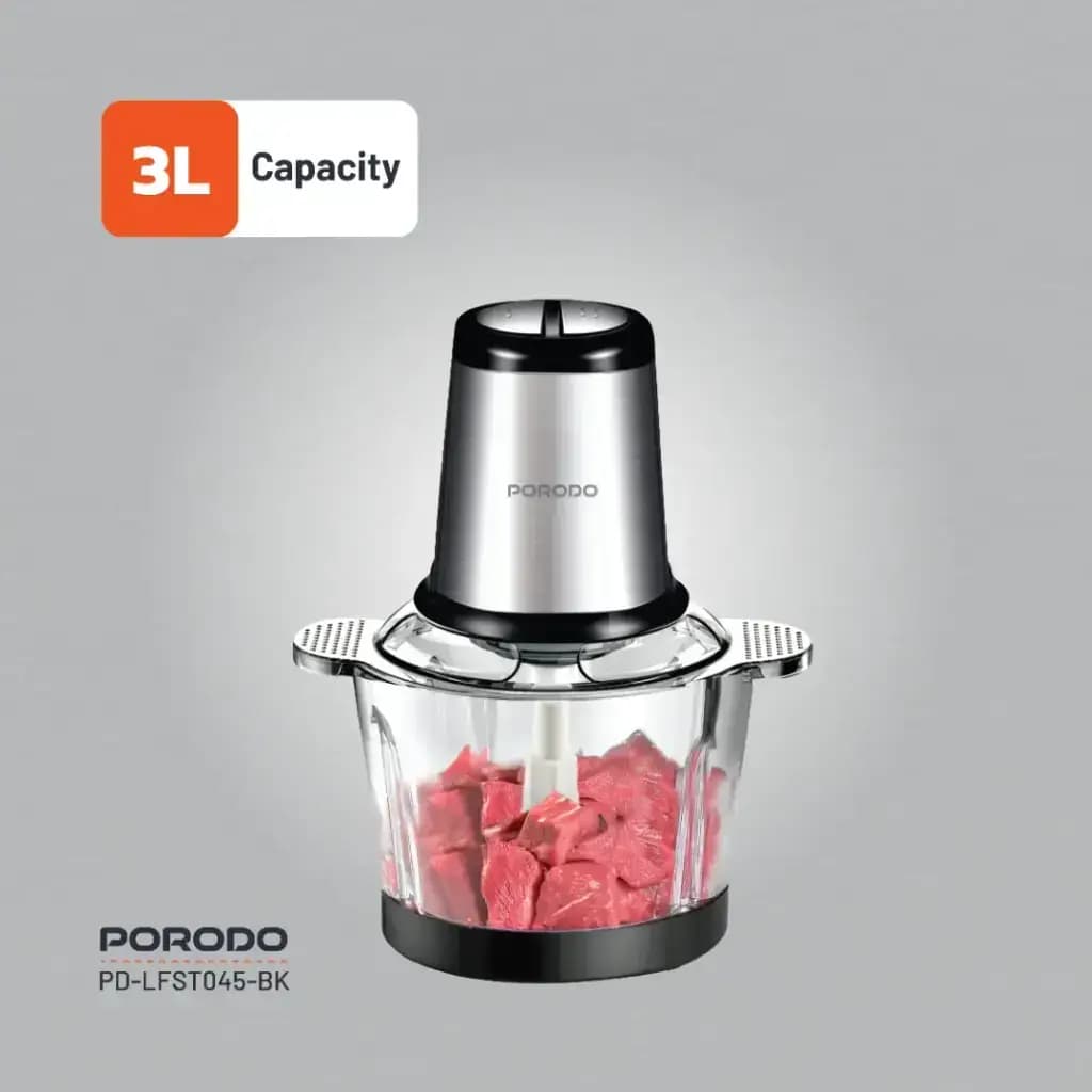 خردکن برقی و غذاساز ۳ لیتری پرودو Porodo Lifestyle Meat and Vegetable Electric Food Chopper PD-LFST045-BK — تصویر ۶