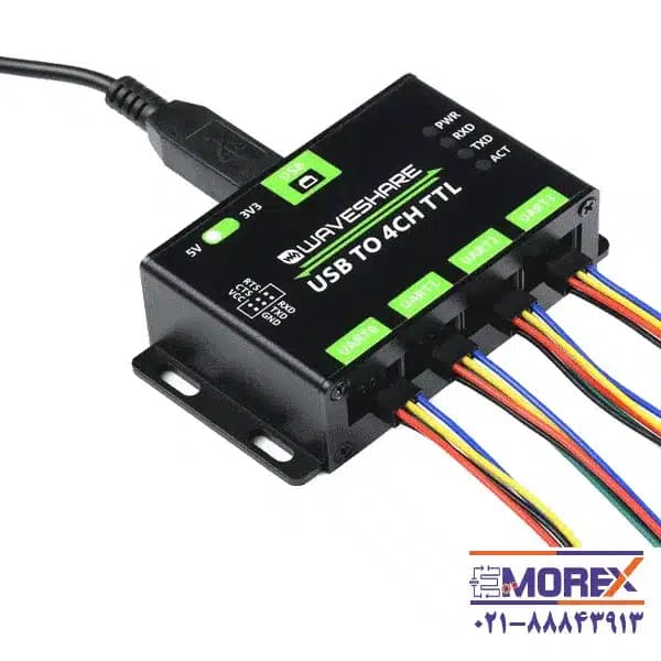 مبدل صنعتی ویوشیر | WAVESHARE مدل USB TO 4CH TTL — تصویر ۵