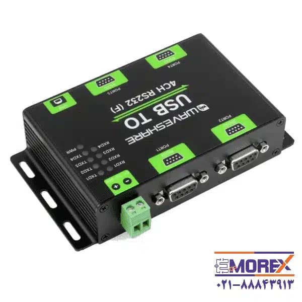 مبدل صنعتی ویوشیر | WAVESHARE مدل USB TO 4CH RS232 (F) — تصویر ۲