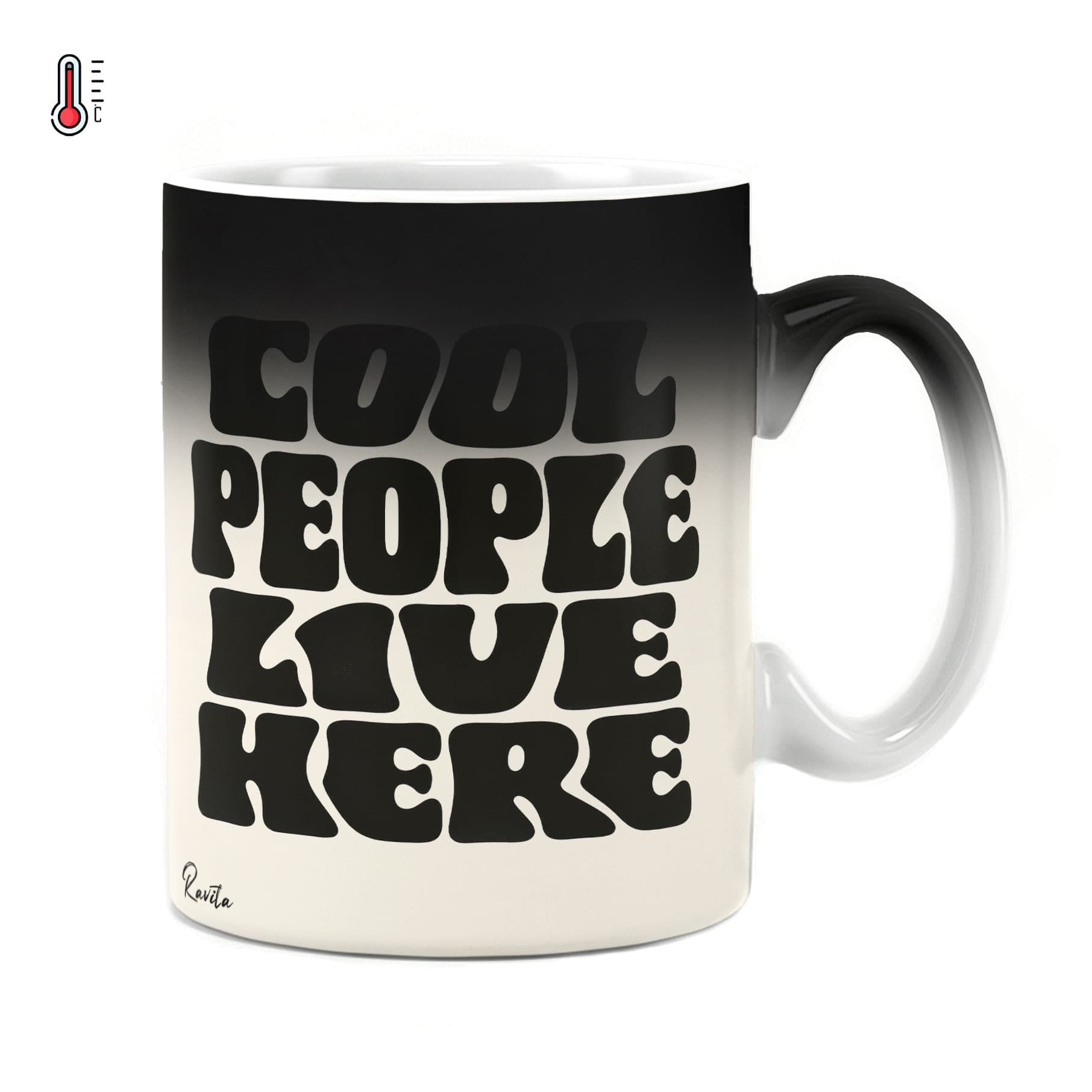ماگ حرارتی راویتا طرح آدم‌های باحال اینجا زندگی می‌کنن – Cool People Live Here کد 4005