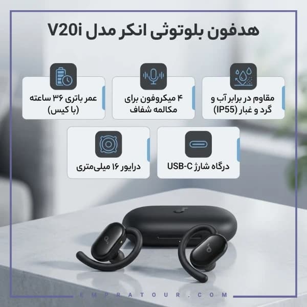 ایرپاد بی سیم V20i انکر مدل Anker A3876 — تصویر ۷